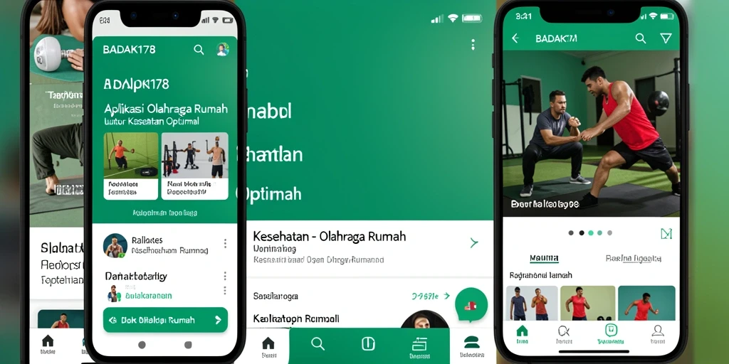Antarmuka aplikasi BADAK178 yang menarik dan mudah digunakan untuk olahraga rumah.