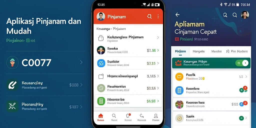 Antarmuka C0077 yang intuitif untuk pengajuan pinjaman.