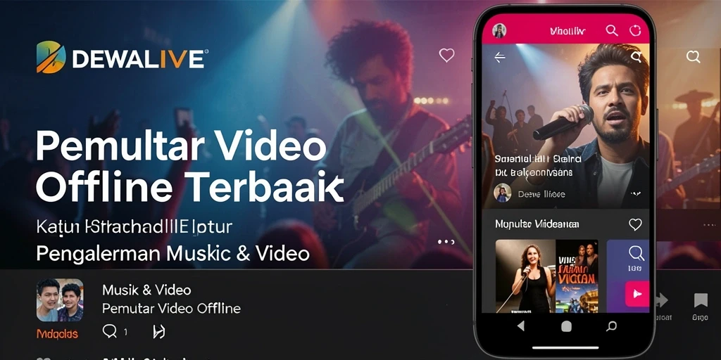 Antarmuka sederhana dan intuitif dari aplikasi Pemutar Video Offline DEWALIVE.