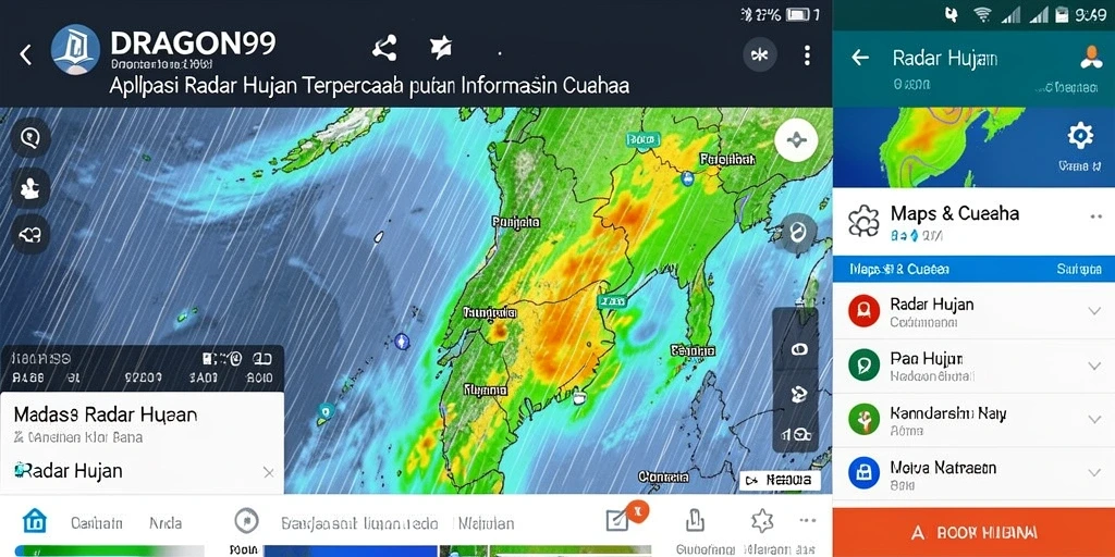Antarmuka aplikasi DRAGON99 menampilkan informasi radar hujan secara jelas dan terpercaya.