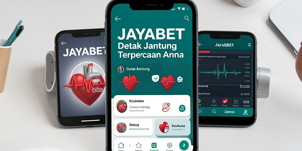 Tampilan antarmuka pengguna aplikasi JAYABET untuk pemantauan Detak Jantung.