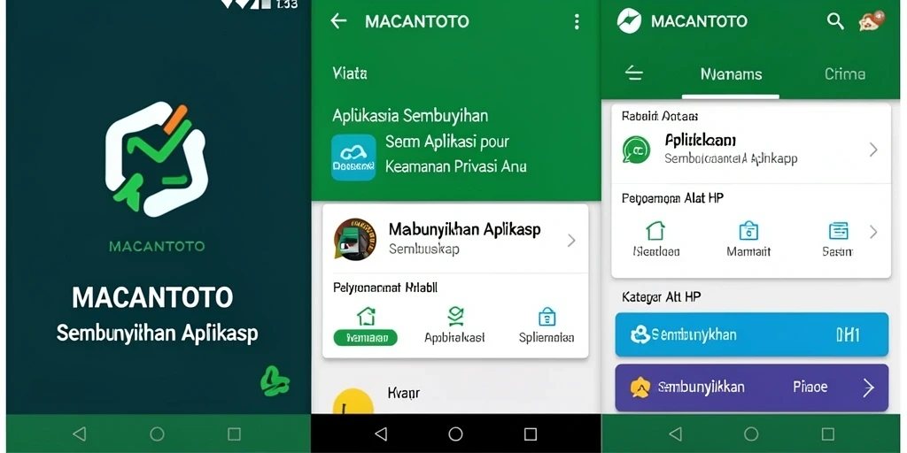 Tampilan antarmuka MACANTOTO saat menyembunyikan aplikasi dengan mudah.