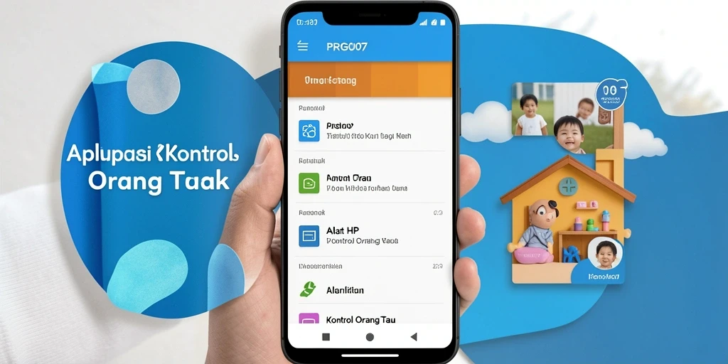 Antarmuka aplikasi PRG007 menampilkan kontrol orang tua yang intuitif.