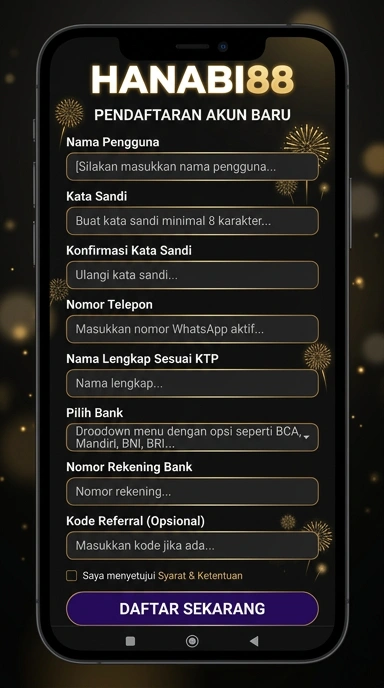 Panduan Registrasi Akun Hanabi88 untuk Pengguna Android
